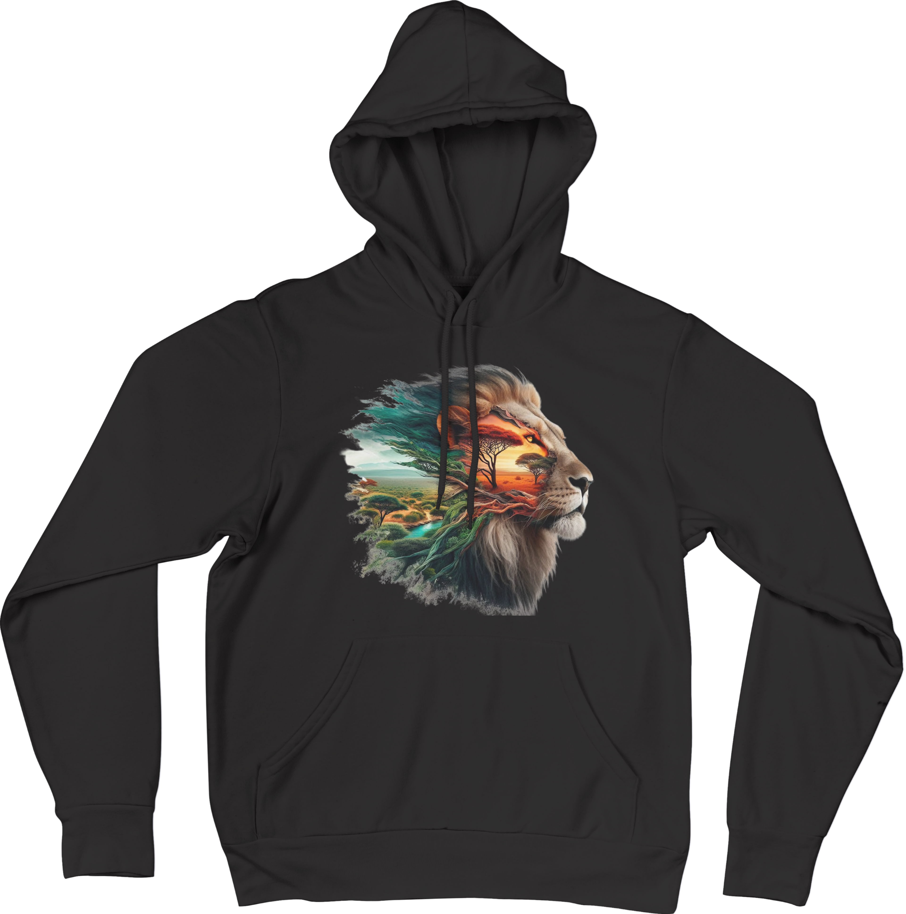 Lion print hoodie