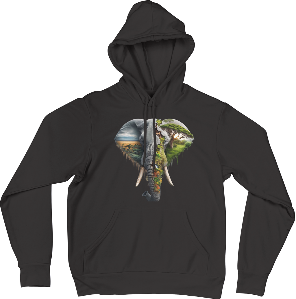 Elephant print hoodie
