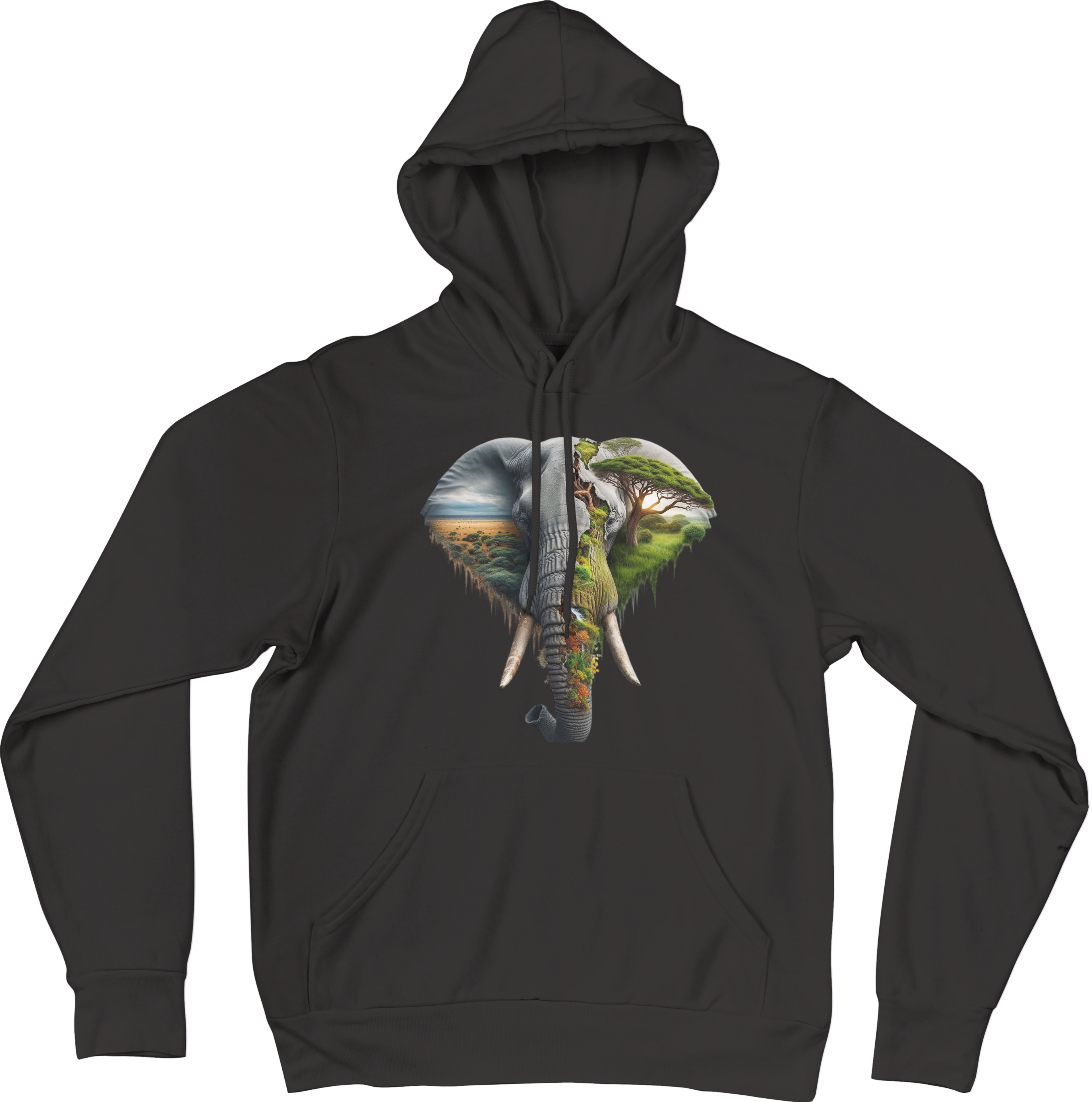 Elephant print hoodie